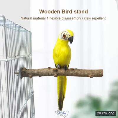 20/15cm Parrot Standing Wood Stick Bird Cage Perch Cockatiel