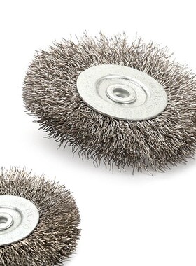 3 Inch 6mm Arbor Stainless Steel Wire Wheel Brush For Bench