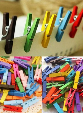 50 Pcs/lot Mini Wooden Craft Pegs Clothes Paper Photo Hangin