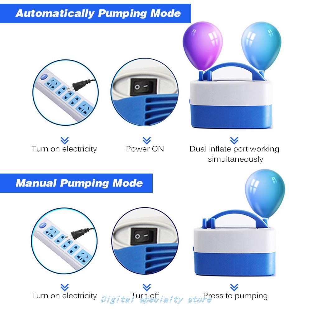 Portable Dual-Nozzle Electric Air Balloon Blower Inflator Ai