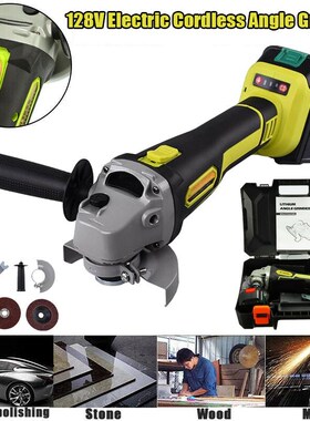 Cordless Angle Grinder 128V Lithium-Ion 1200W Battery Machin