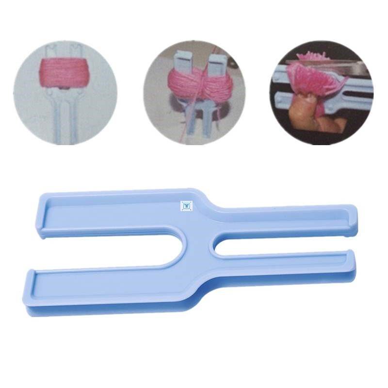simple pompom maker fluff ball weaver needle weaving wool
