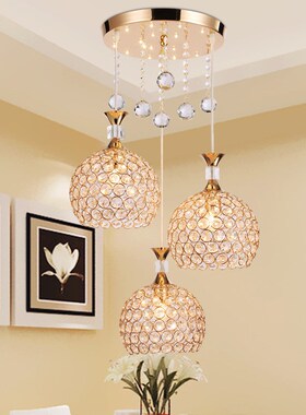 Dining room chandelier three-head led modern simple bar room