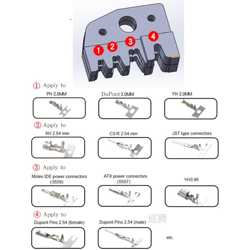 Crimping Tool Crimping Pliers XH2.54 SM plug spring clamp Cr