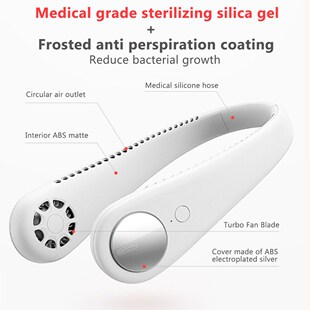 Neck Fan USB mAh Rechargeable Speed Portable 2000 Mini