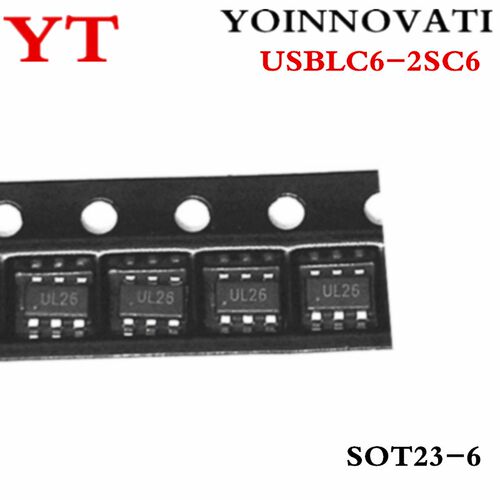 20pcs/lot USBLC6 2SC6 SOT23 6 USBLC6 UL26 IC Best quali