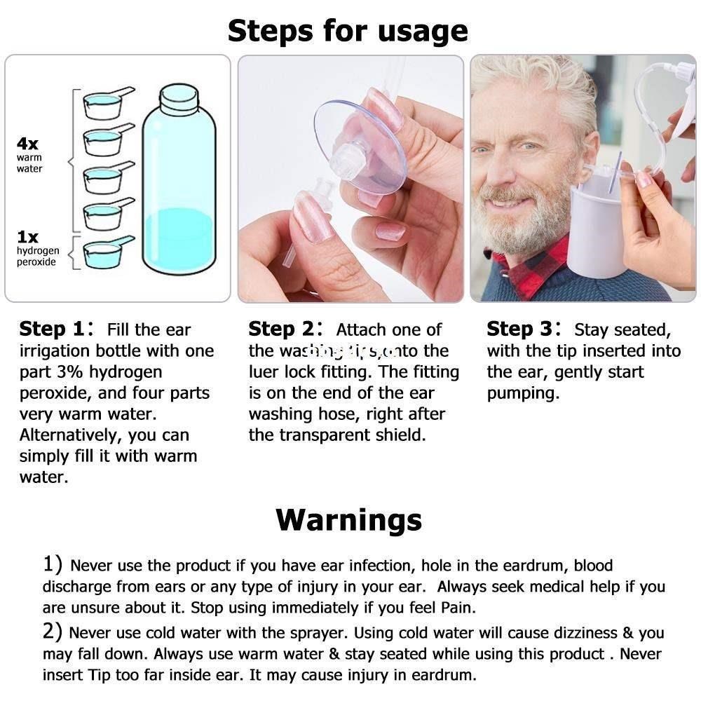 Adults - Kids Ear Irrigation Cleaning Kit Premium Quality Ea