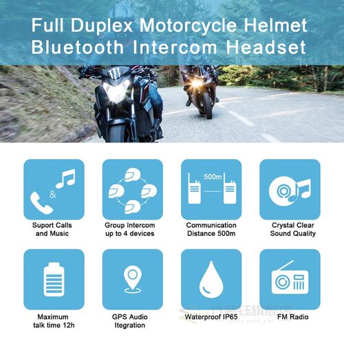 Vnetphone V4 Intercom Motorcycle Helmet Bluetooth Headset 85