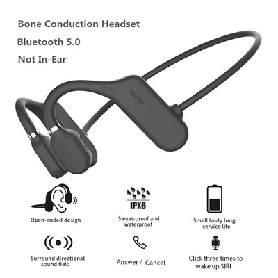 Bone Conduction Wireless Bluetooth 5.0 Binaural Earphone Ea