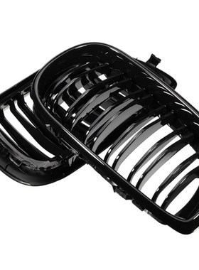 Front Center Bright Black Wide Kidney Hood Grille Grill For