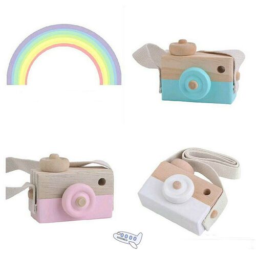 Cute Nordic Hanging Wooden Camera Toys Kids Toy Gift 9.5*6*3