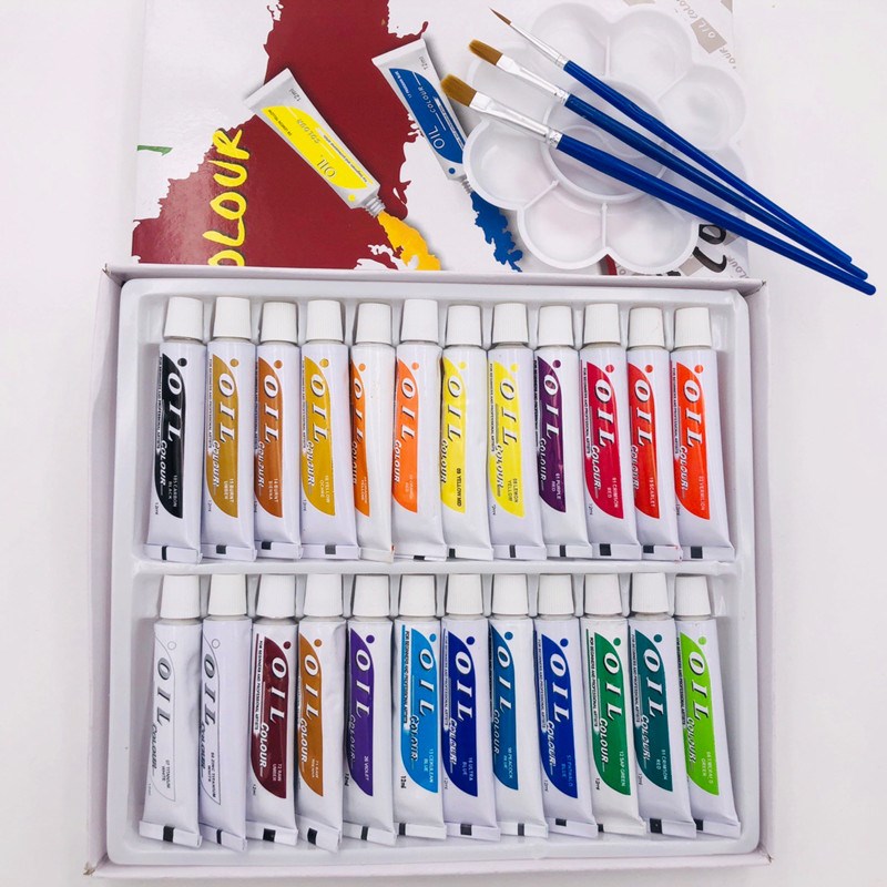 24pcs 12ML Professional Tube Oil Paints Art For Artists Canv