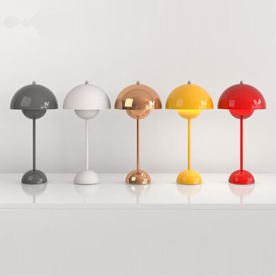 Modern Simple LED Table Lamp Colorful Flowerpot Lacquered Ta