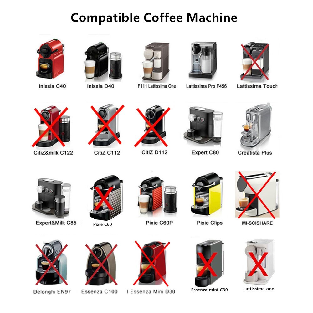 iCafilas Coffee Capsule  Nespresso Stainless Steel Coffee Ca