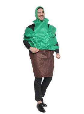 Reneecho Adult Cactus Costume Men Plant Pot Cosplay Hallowee