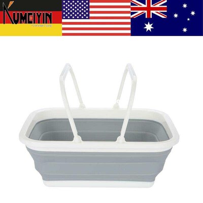 Portable Folding Plastic Basket Vegetables Fruits Storage Co