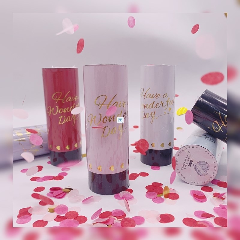 1pc Metallic Gold Confetti Party Popper Cannons Handheld