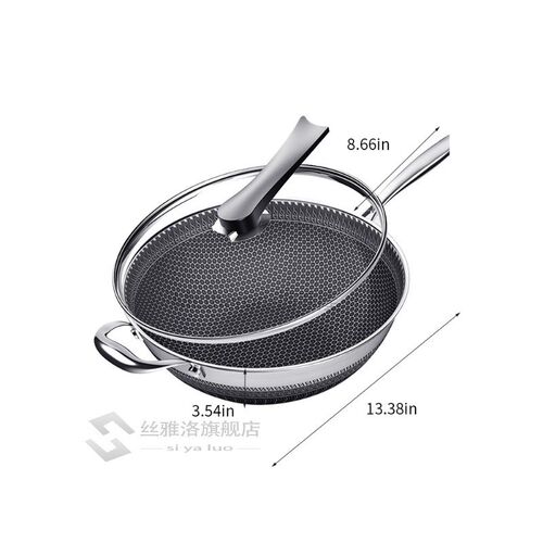 New non-stick pan double-sided honeycomb 304 stainless steel