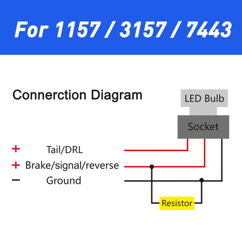 2Pcs 50W 6RJ Decoder Load Resistor CANBUS Error Warning Resi