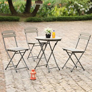 8 Balcony three-piece outdoor table and chairs cafe plastic