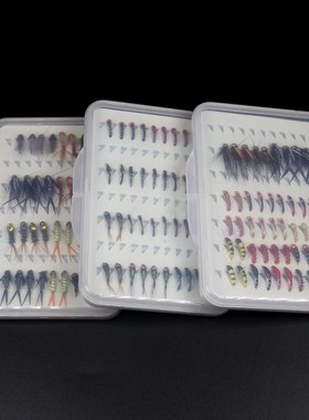 40PCS/Box Fishing Fly Set Stonefly Buzzers Beadhead Nymphs E