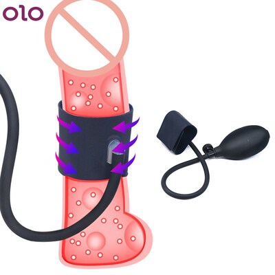 Enlarger   Cock Ext SiliconePenisPenileRingInflatable  Pump