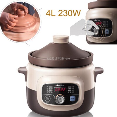 Smart Reservation+Timing Mute Electric Slow Cooker 4L 230W E