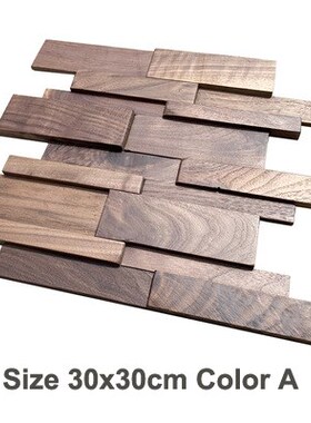 6pcs/pack American Retro style Art Wood mosaic tile Home Dec