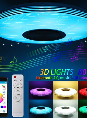 New 80W Smart Music LED ceiling Lights RGB Dimmable APP Remo