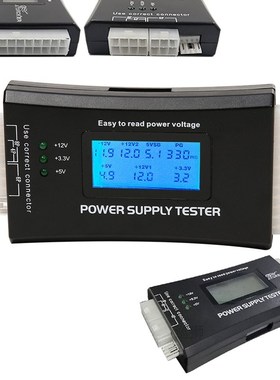 Digital LCD Display PC Computer 20/24 Pin Power Supply Teste