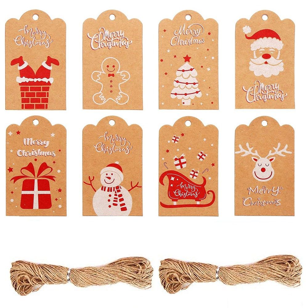 50-100pcs/pack kraft paper gift tags hand made labels for ch