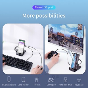 7 in 1 USB C HUB Phone Holder Type C Docking Station for Hua
