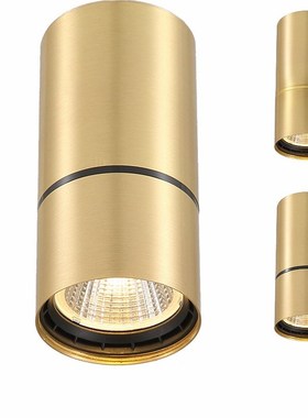 Modern Copper Ceiling Light Gold Hanglamp Restaurant Cylindr