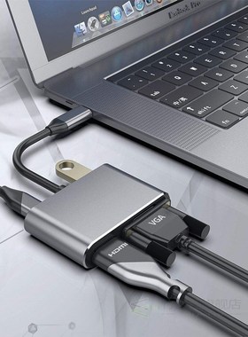 USB C HUB Type C Thunderbolt 3 Adapter USB-C Dock Dongle wit