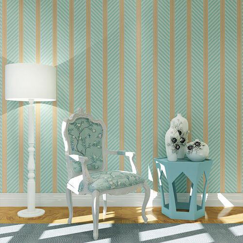 beibehang Wallpaper green Stripe Wall Paper Papel de Parede