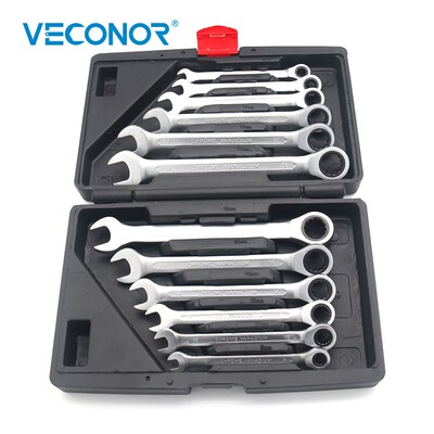 Ratchet Wrench Set Ratcheting Spanner 12pcs 8 19mm size Dul