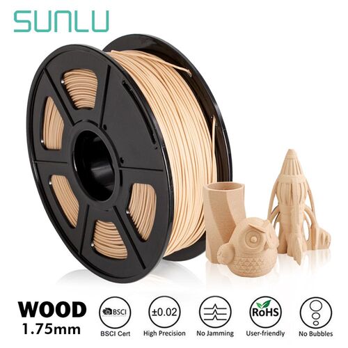 SUNLU 1.75MM WOOD FILAMENT 3D Printer Filament 1KG 1.75 mm