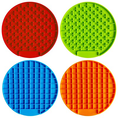 Pet Lick Pad Slower Feeder Pad Cats Dog Licky Mat Silicone F