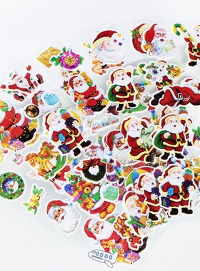 5Pcs/lot Happy New Year Christmas Gifts 3D Carton Merry Chri