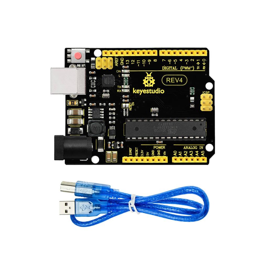 REV4  ATMEGA328P-PU Board Advanced MP2307DNSOP-8 +USB Cable