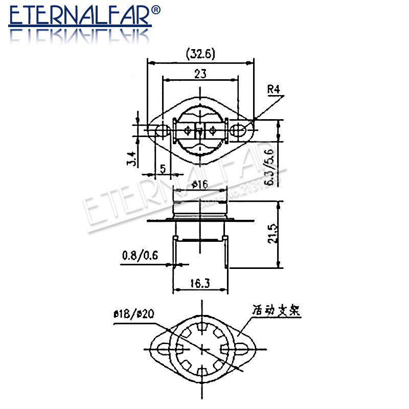 KSD301 KSD302 16A 45 65 75 97 150 C Degrees Ceramics Bent f