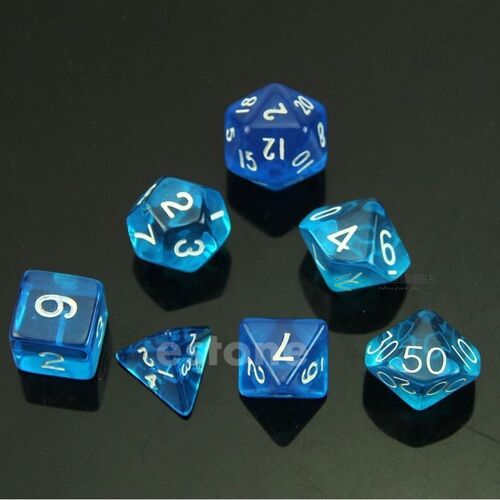 1 set of 7 sided dice D4 D6 D8 D10 D12 D20 for MTG RPG DD Po