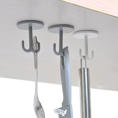 Free Punching Wall Key Holder Child Wall Coat Rack Self-adhe