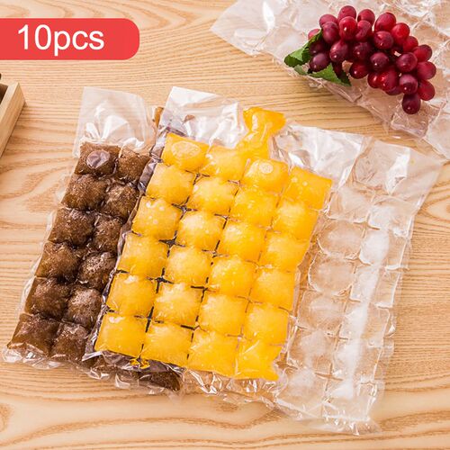 10pcs/pack Ice Cube Tray Mold Disposable Self-Sealing Ice-ma