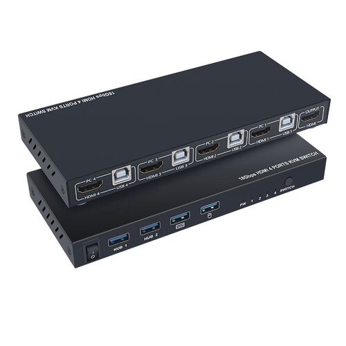 ltra HD 4K HDMI KVM Switcher 4 Ports Inputs and 1 Port Outpu
