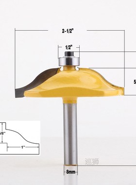 1-3PCS 8mm Shank Rail & Stile Router Bits-Matched Standard O