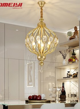 Nordic Crystal Pendant Lights Black Dining Table Lamp Hangin