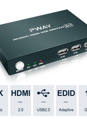 Out 4K SB HDMI KVM Switch Box Video Display SB Switch Splitt