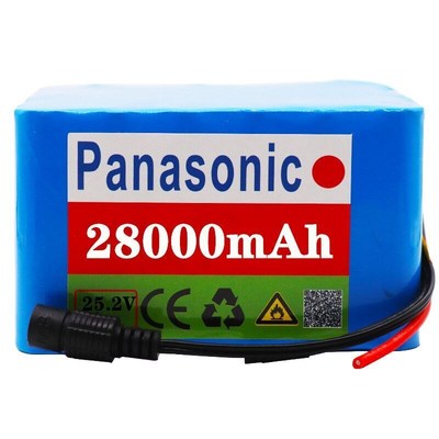 New 24V 28Ah 6S5P 18650 li-ion battery pack 25.2 V28000mAh e