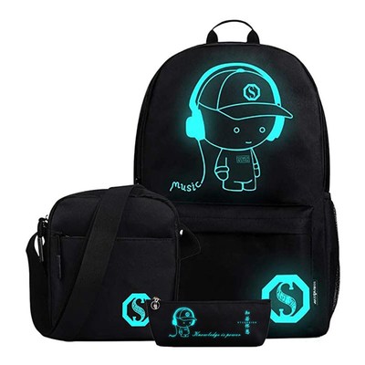 New School Backpack for Boy Girls Middle School Cartoon Boo